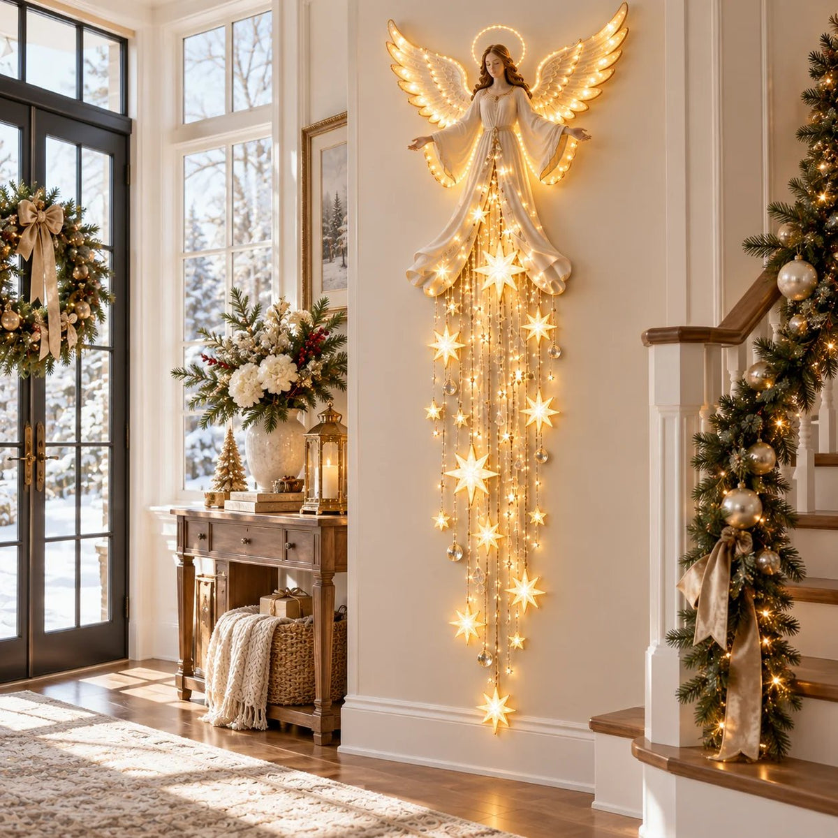 ✝️ Sacred Christmas Lighted Wall Décor – Jesus, Angel & Nativity Collection ✨🕊️