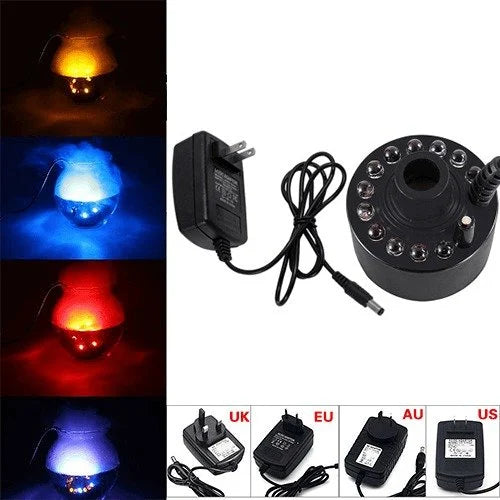 🎃💀LAST DAY 50% OFF  ⏰ 12 LED light Ultrasonic Mist Maker Fogger