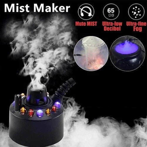 🎃💀LAST DAY 50% OFF  ⏰ 12 LED light Ultrasonic Mist Maker Fogger