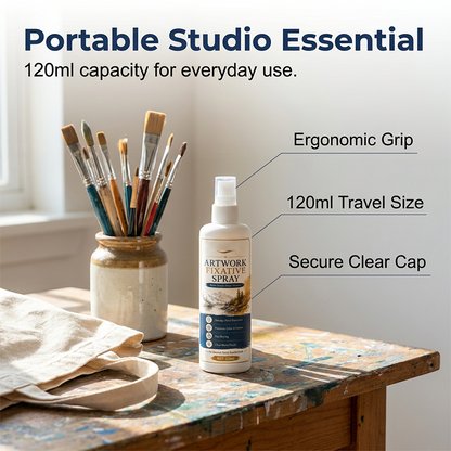 🥳50K+ SOLD!🎨Quick-Dry Artist Fixative Spray🖌️ Smudge-Proof Matte Finish