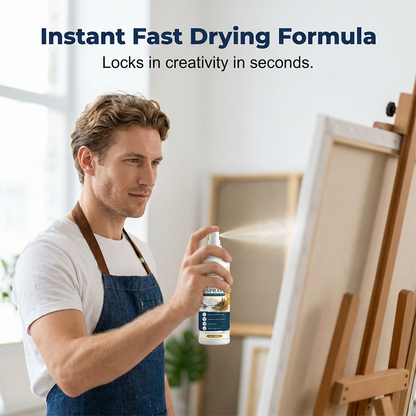 🥳50K+ SOLD!🎨Quick-Dry Artist Fixative Spray🖌️ Smudge-Proof Matte Finish