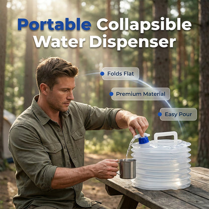 📢📢50% OFF !! ⏰Portable Collapsible Camping Water Container with Spigot