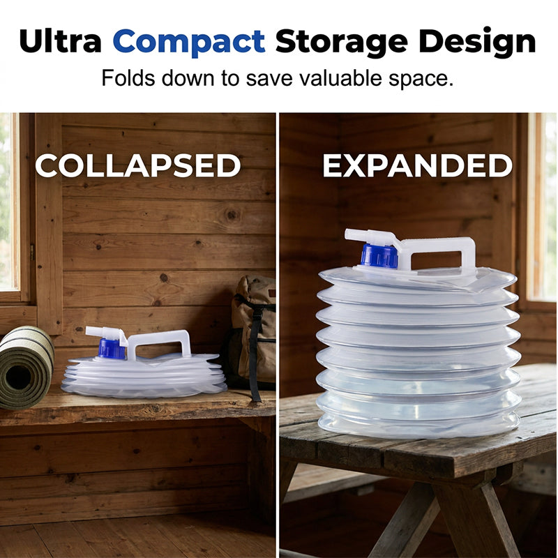 📢📢50% OFF !! ⏰Portable Collapsible Camping Water Container with Spigot