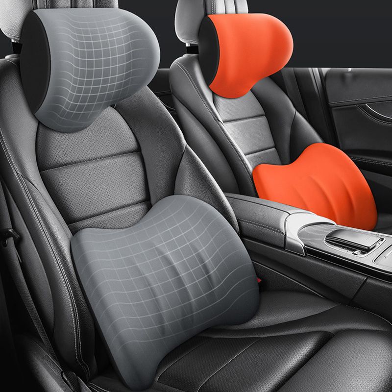 🚗Ergonomic Memory Foam Car Neck & Lumbar Support Cushion