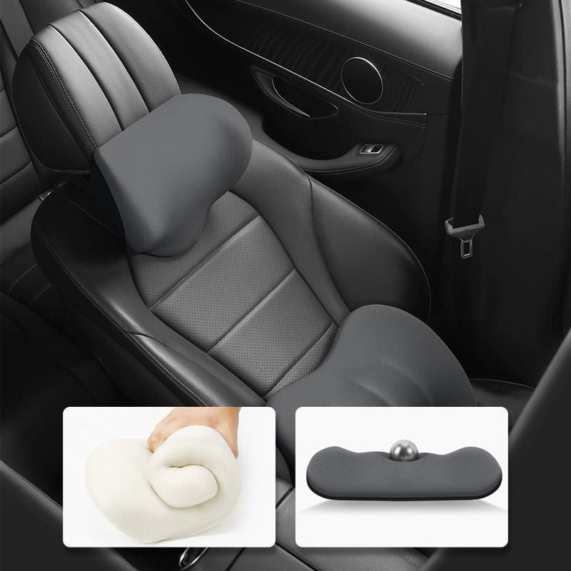 🚗Ergonomic Memory Foam Car Neck & Lumbar Support Cushion