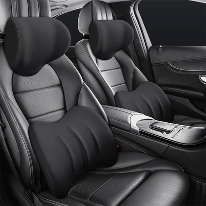 🚗Ergonomic Memory Foam Car Neck & Lumbar Support Cushion