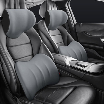 🚗Ergonomic Memory Foam Car Neck & Lumbar Support Cushion