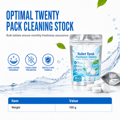 ✨ 20 Pack Toilet Tank Freshener Tablets | Fight Odors with Every Flush 🚽
