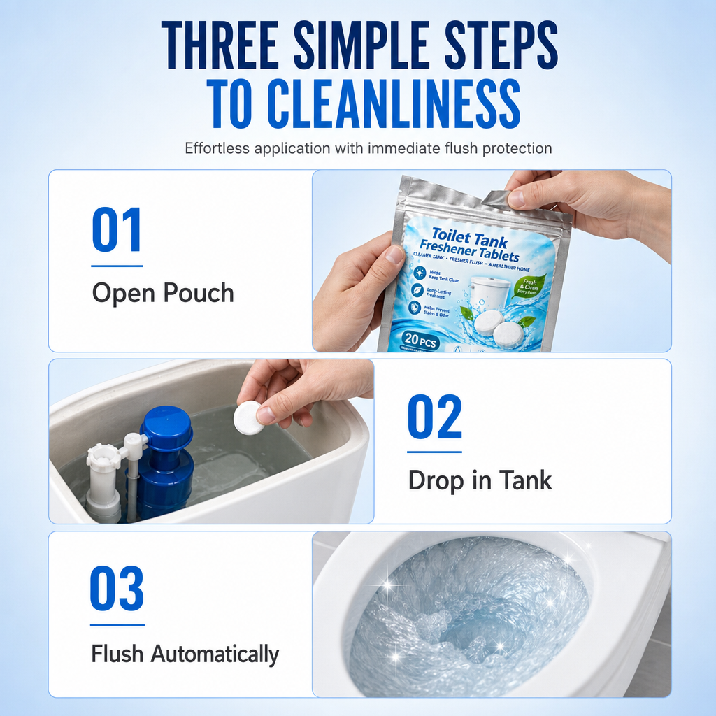 ✨ 20 Pack Toilet Tank Freshener Tablets | Fight Odors with Every Flush 🚽