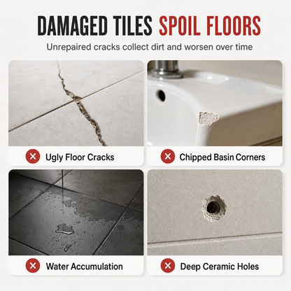✨ Tile & Marble Repair Paste | Smooth Away Chips, Cracks & Surface Damage