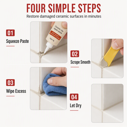 ✨ Tile & Marble Repair Paste | Smooth Away Chips, Cracks & Surface Damage